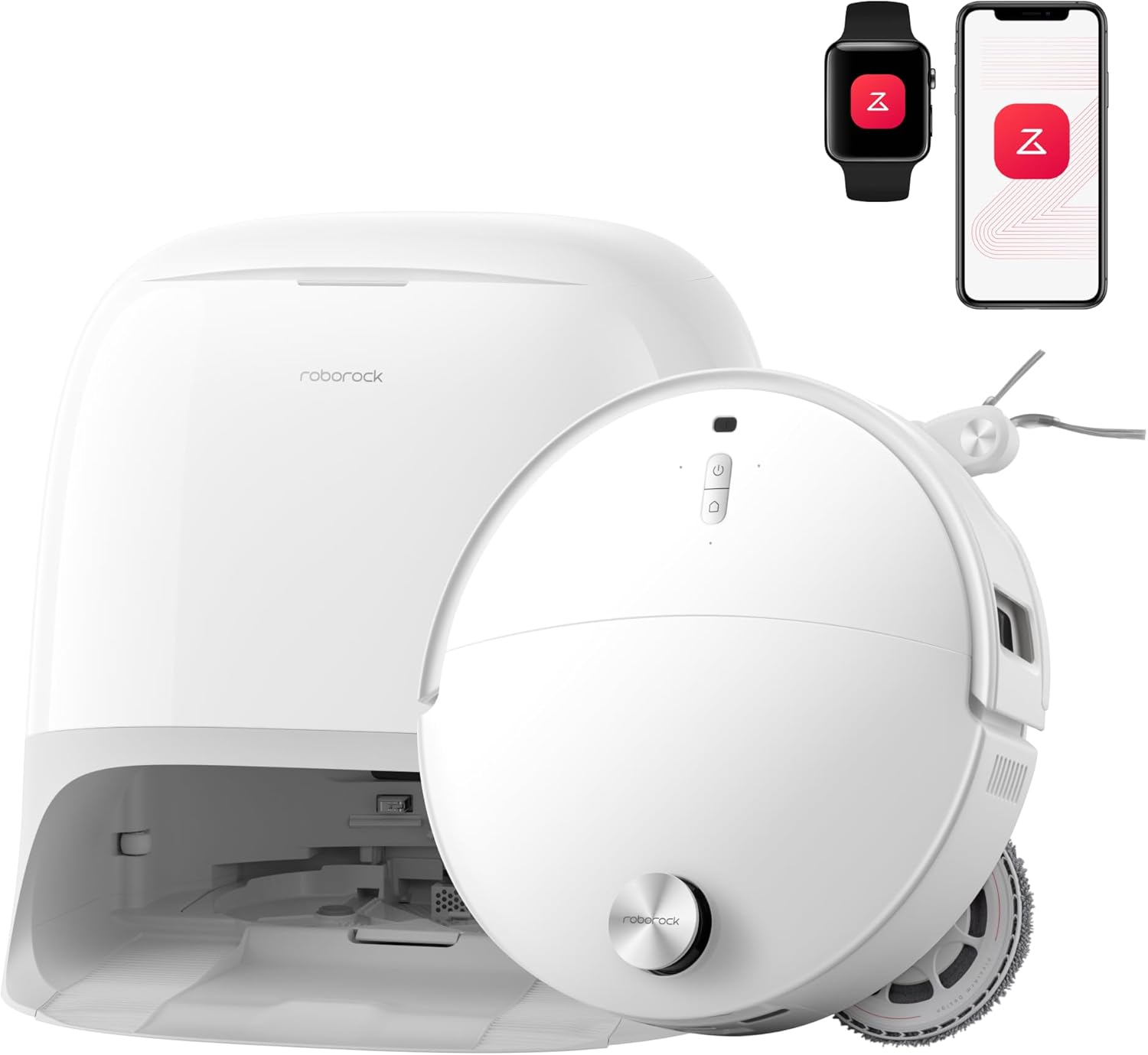 Roborock Qrevo Curv 2 Pro robot vacuum with charging dock